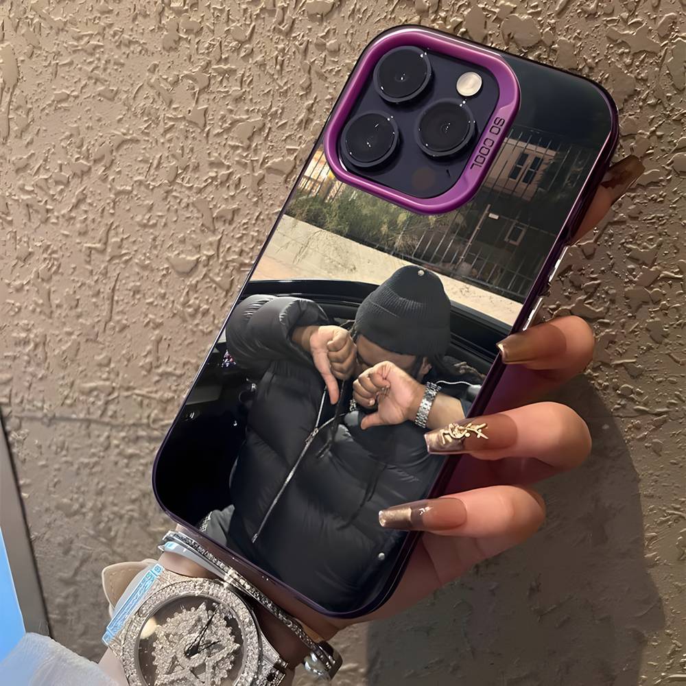 L-Lucki Rapper Gemini For iPhone 17,16,15,14,13,12,11,Mini,Pro,E,SE4,XS,MAX Purple Shockproof Candy Matte Cover