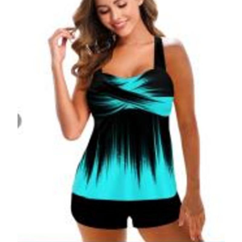 

New one-piece women s swimsuit skirt tankini 6XL