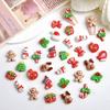 11PCS Cute Painted Snowman Gloves Resin Nail Charms 1D Cartoon Reindeer Gift Box Nail Art Decorations DIY Christmas Nail Parts