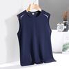 Summer Loose Solid Color Short Sleeved T-shirt For Men, Ice Silk T-shirt