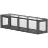 Cat Tunnel Cat Toy Made of Wood with 3 Doors, Expandable Play Tunnel for Cats Up To 10 Kg, 151.5 X 38.5 Cm Grey
