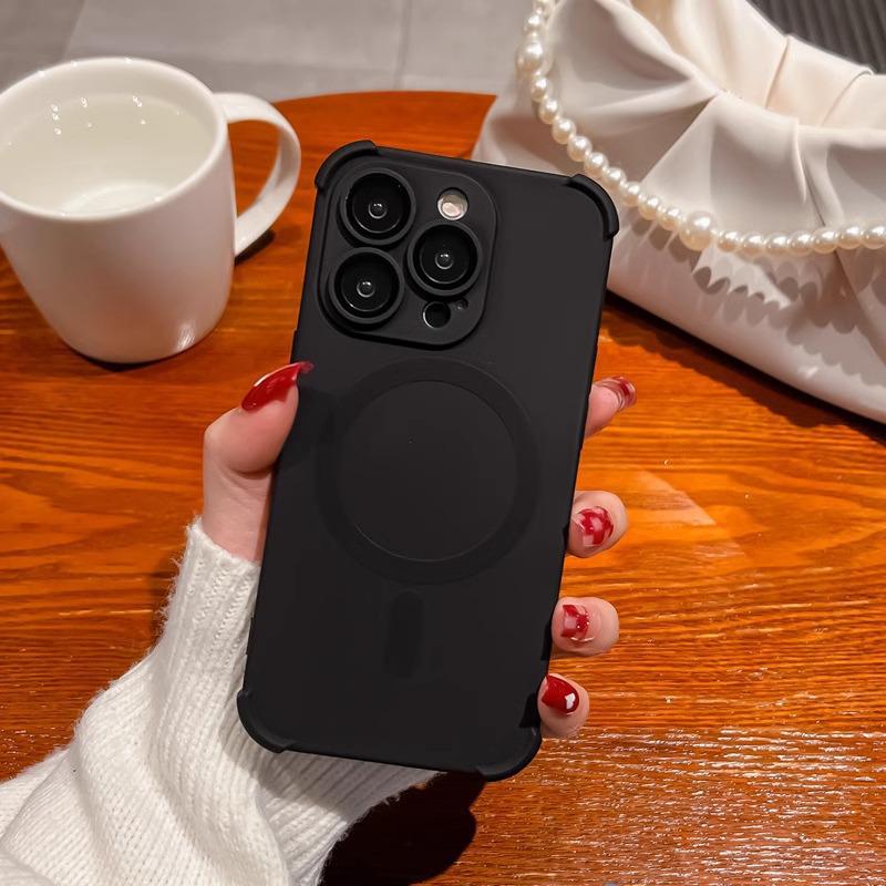 Magnetic Liquid Silicone iPhone 17 Pro Max Case with Drop-Proof Corners & Lens Protection