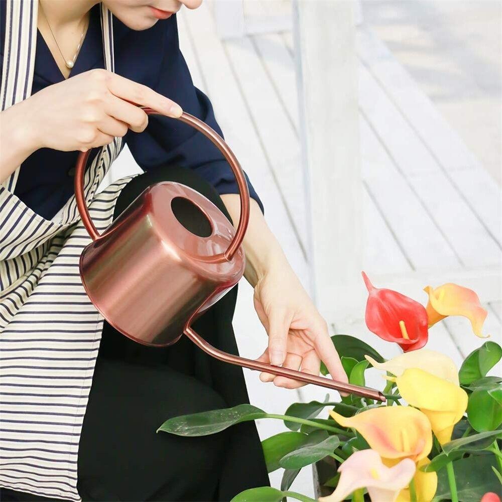 Stainless Steel Watering Can Comfortable Spray Kettle Creative Watering Pot  Plants
