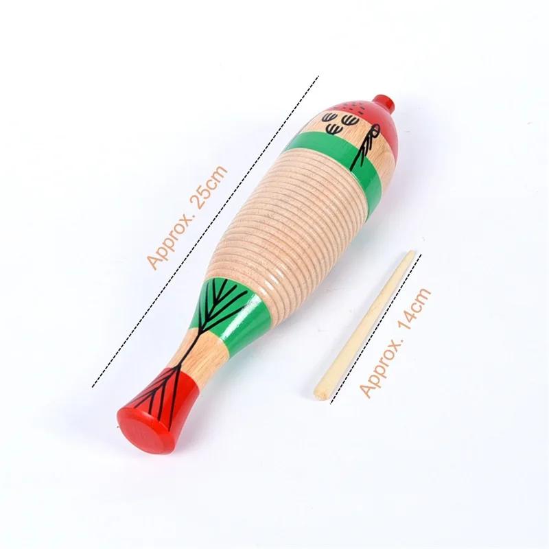 Wooden Fish Toy Game Orff Percussion Musical Instrument Toddler Music Learning Children's Christmas Gifts Baby Educational Toys