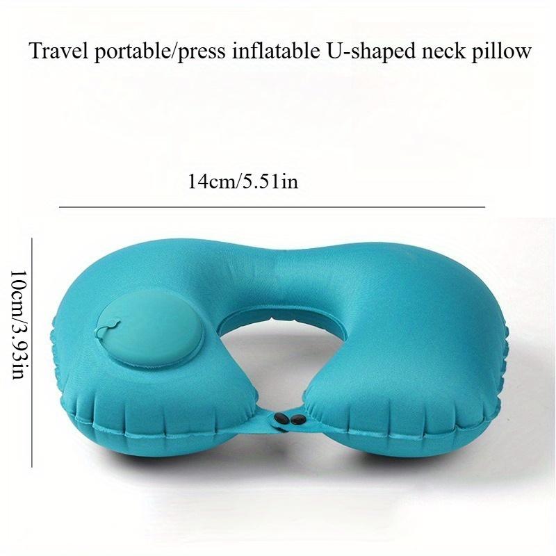 Inflatable Neck Pillow for Travel - Portable U-Shaped Airplane Pillow - Lightweight & Compact for Flights, Road Trips & Camping
