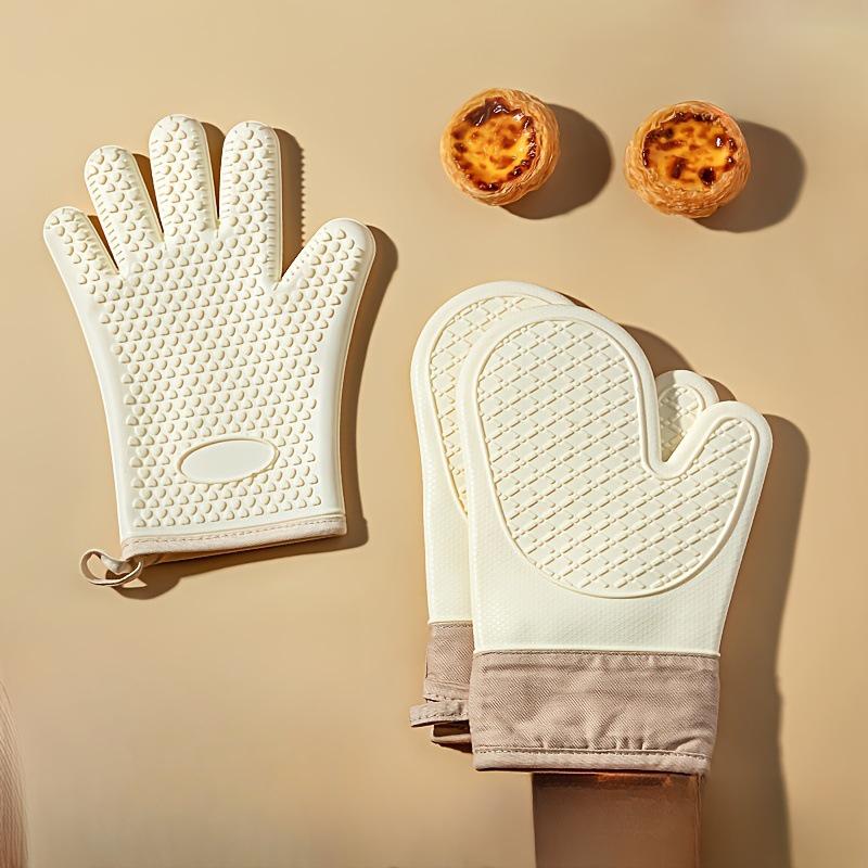 Gants de cuisson en silicone résistant à la chaleur anti-brûlures