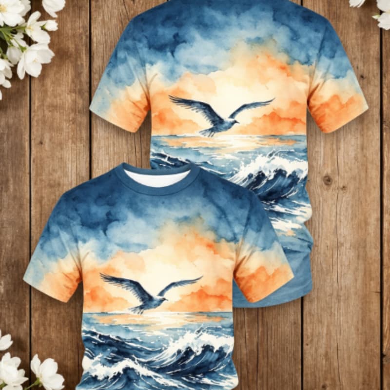 

Men s Retro 3D Geometric Print T-Shirt - Perfect for Daily Wear and Vacation S