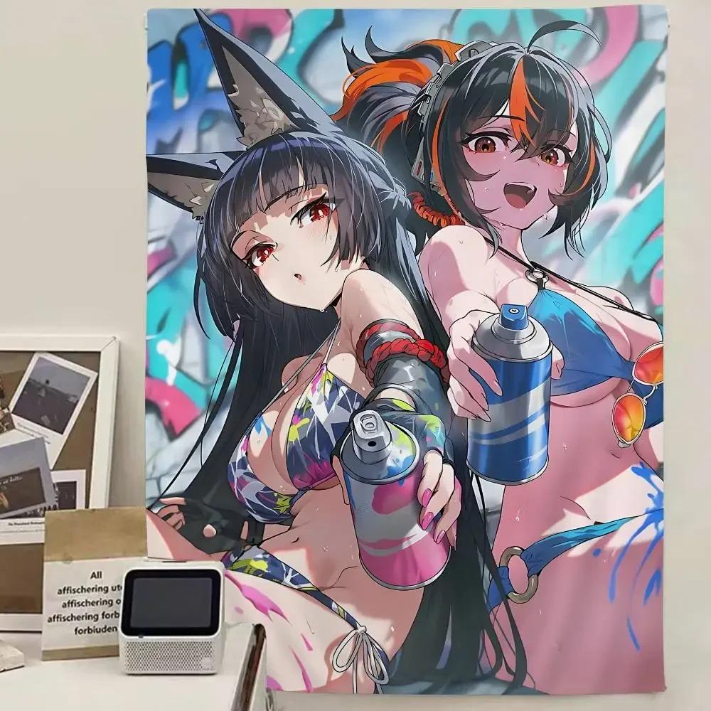 

Anime Game CCamellya Wuthering Wwaves Tapestry Room Decor Wall Cloth Party Hanging Background Room Decor Sexy girl wall decora 74x94cm(29x37in)