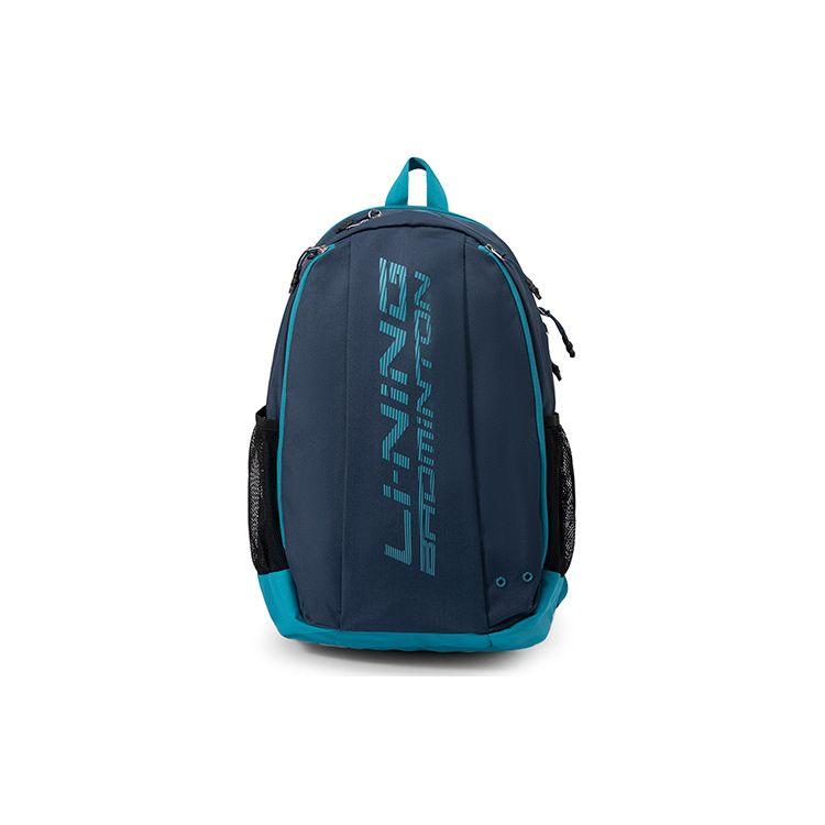Li Ning Feather Series Sports Polyester Backpack Unisex Backpacks Blue ABSR142-3 Blue