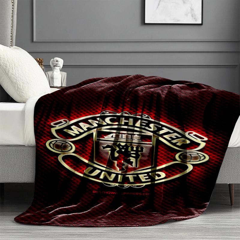 Manchester United F.C Print Blanket - Soft & Comfortable, for Bedroom, Travel, Sofa, Home Decoration - Birthday Christmas Gift for Friend