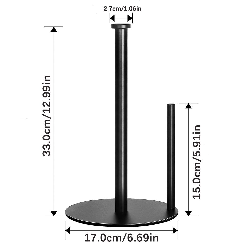 Kitchen Roll Paper Holder Countertop Stainless Steel Paper Holder With Anti-slip Base Roll Paper Dispenser for Household Kitchen