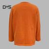 Women Knitting Sweater V-Neck Long Sleeve Solid Color Pullover Sweater Side Slit Hem Loose Fit Casual Street Style Sweater