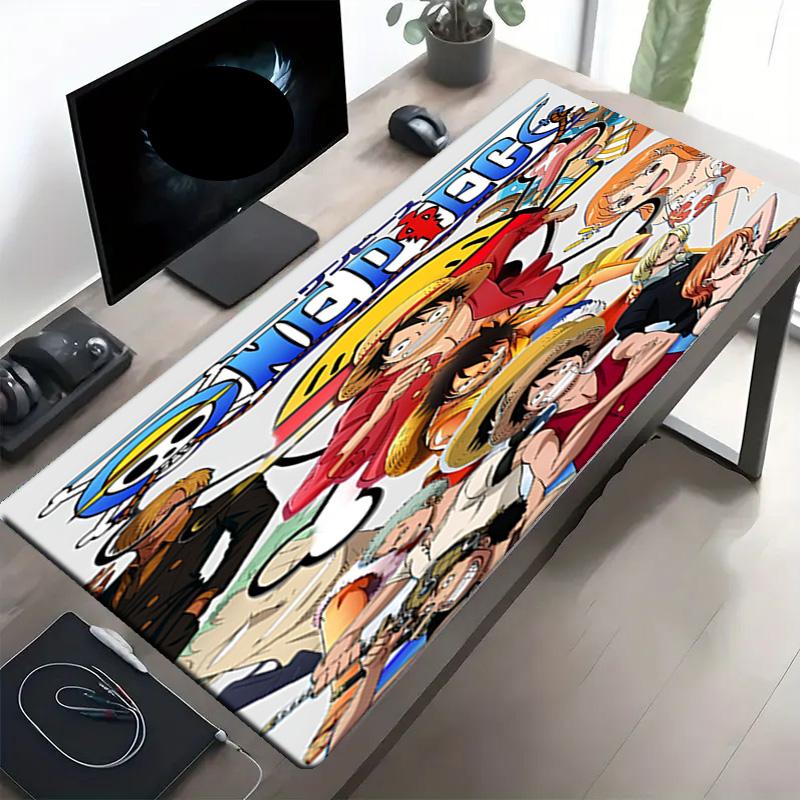Tapis de Souris Imprimé One Piece, Tapis Antidérapant pour Clavier de Bureau, pour PC Portable Gaming Travail Utilisation Quotidienne, Cadeau Surprise Cool pour Festival