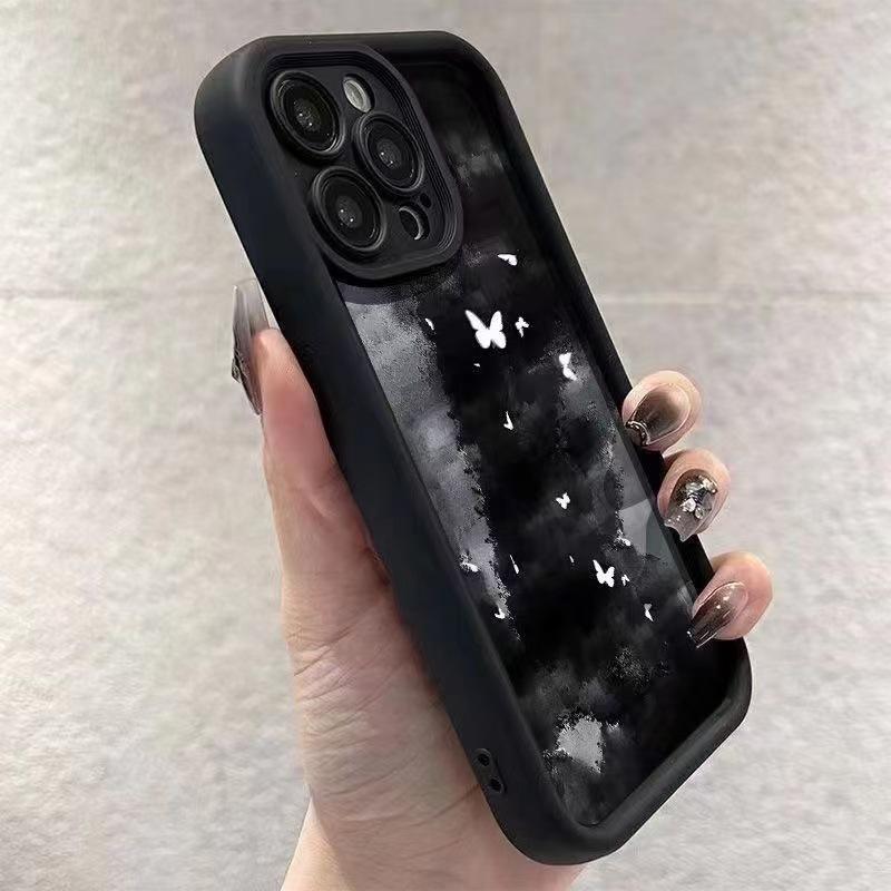 Niche Dark Butterfly iPhone 14/15/16/17 Pro Case, Cross-border European/American Style