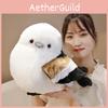Adorable Round And Plump Silver Throat Sparrow Plush Toy For Girls Gift Soft And Cozy