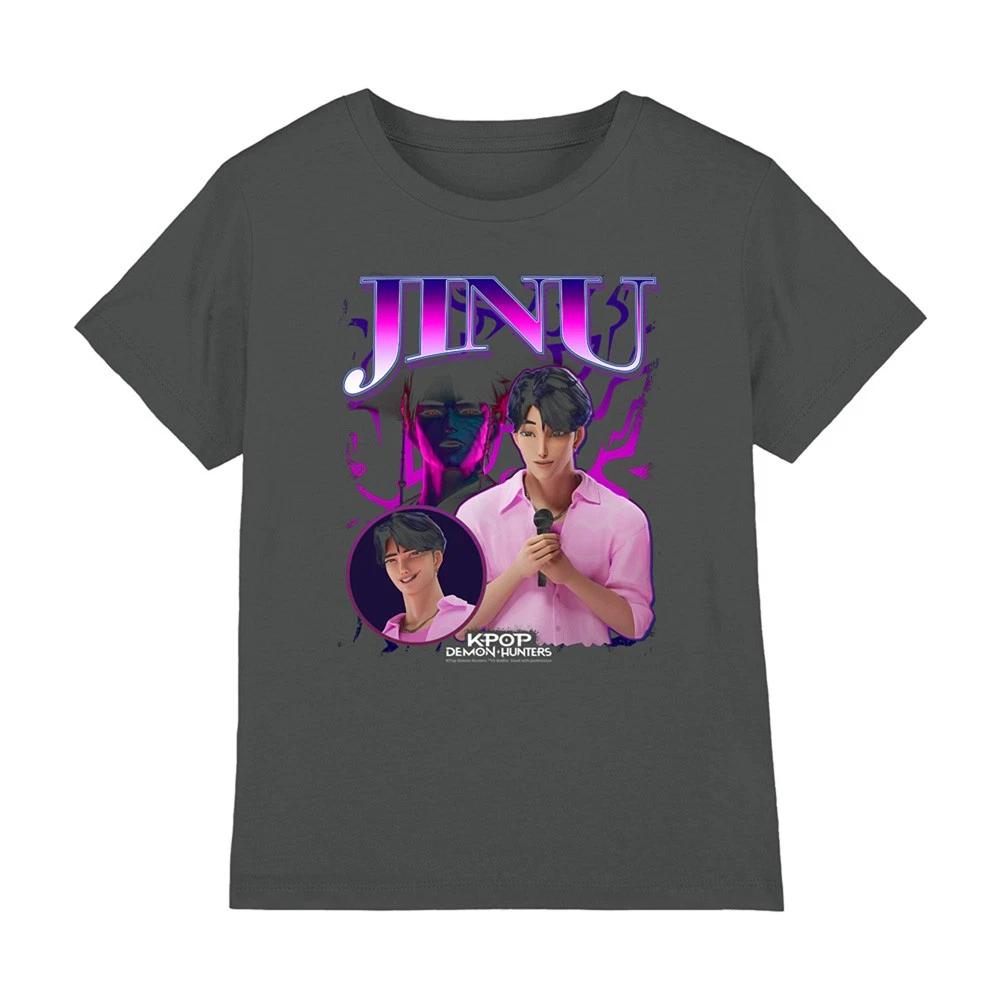 

K-Pop Demon Hunters Jinu Bootleg Kids T-shirt, Charcoal 110