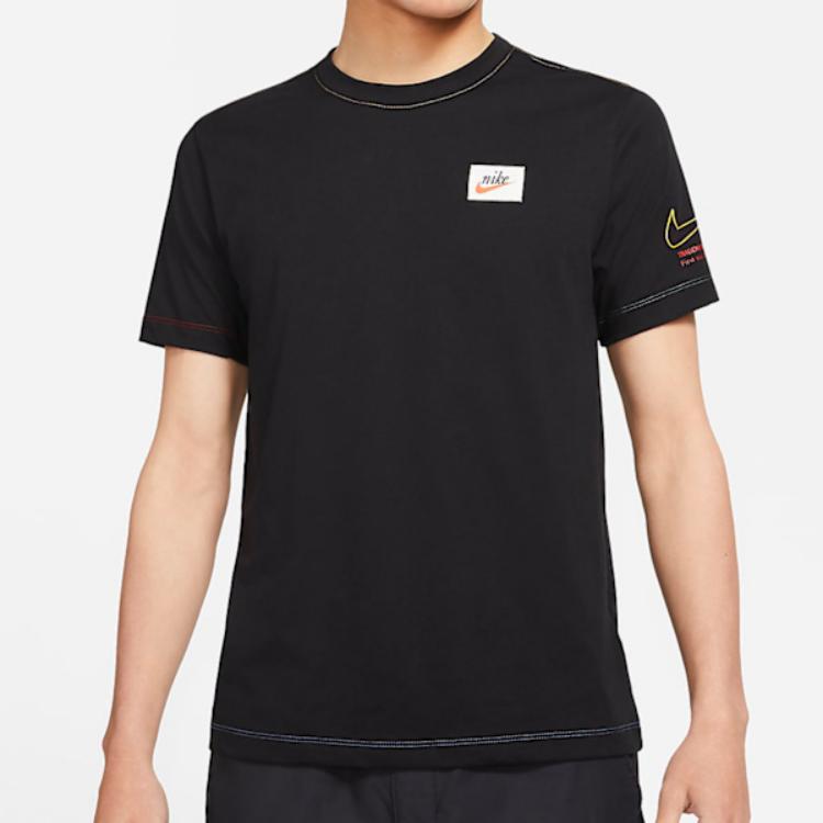Nike NSW Swoosh 50 LBR Casual Sport Breathable Printed Short Sleeve T-Shirt Men Tops Black DJ1394-010
