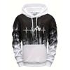 Felpa con Design Spruzzato da Uomo Felpe con Cappuccio e Maniche Lunghe di Alta Qualità Autunno Inverno Quotidiano Casual Sportiva Pullover Athleisure