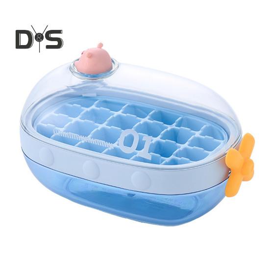 

Форма для льда с откидной крышкой, складная форма для льда без помощи рук, для домашнего бара, герметичный льдогенератор без содержания бисфенола А для заморозки соков и напитков синий