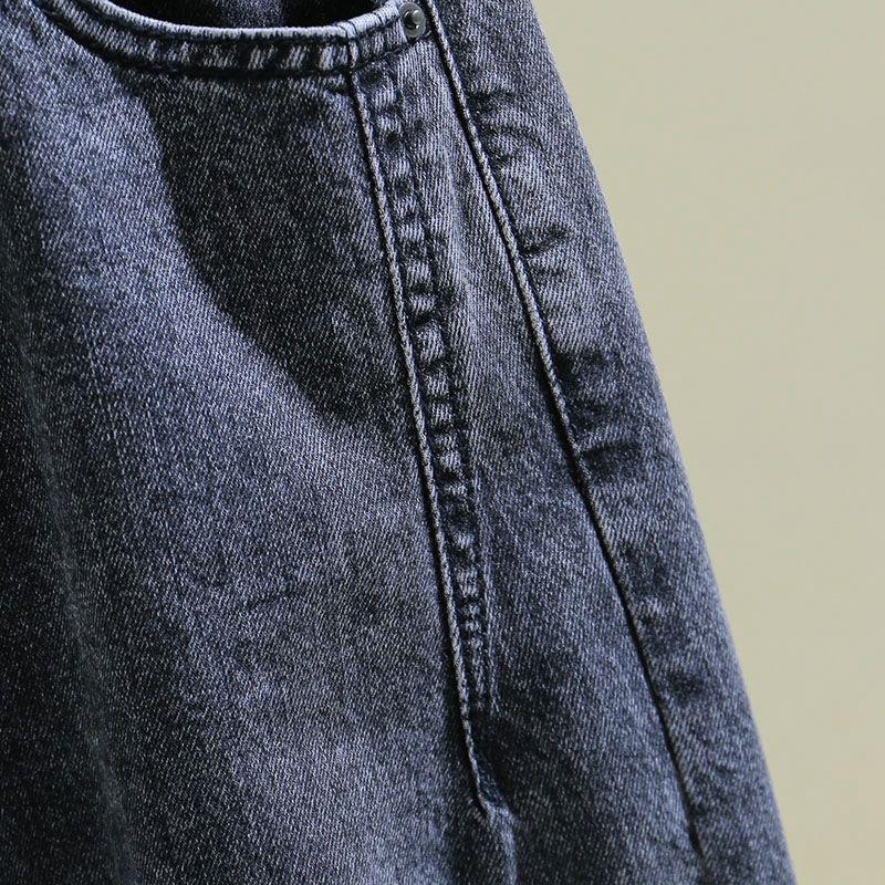 Dames hoge taille jeans, casual losse harembroek, negende denimbroek