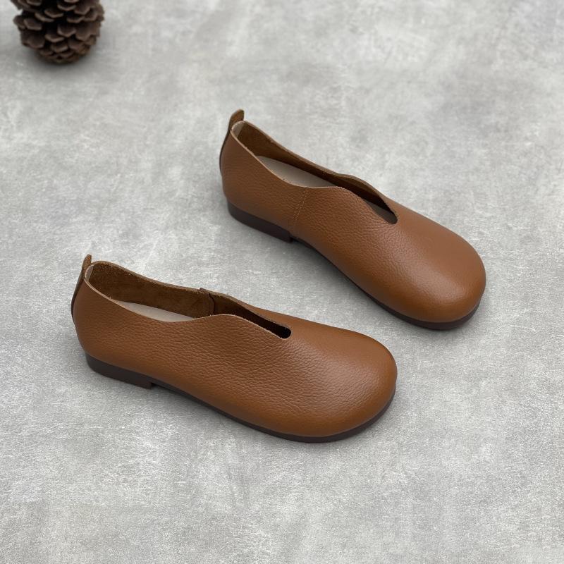 

Новая простая, плоская и повседневная женская обувь из мягкой кожи 35 коричневый