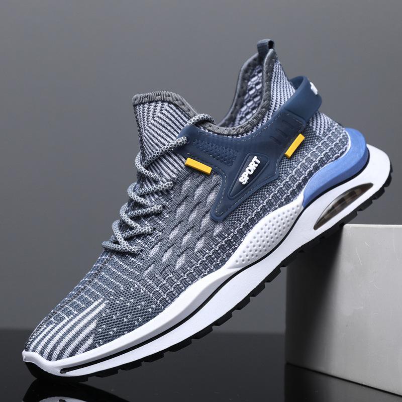 Men's Shoes 2024 New Men's Summer Mesh Breathable Shoes Trendy Running Flying Weaving Trendy Casual Sports Shoes