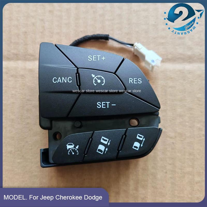 1PCS Car Steering Wheel Cruise Control Switch Button For Jeep Grand Cherokee 2016-2019 For Dodge Charger Challenger 2016-2018