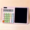 Portable 12 Digit Solar Calculator Large LCD Display Handwriting Board Calculator  Office