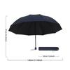 130CM Large Folding Umbrella Heavy-Duty Reinforced Compact Travel Windproof Unisex Solid Color Umbrella for Business Home Use