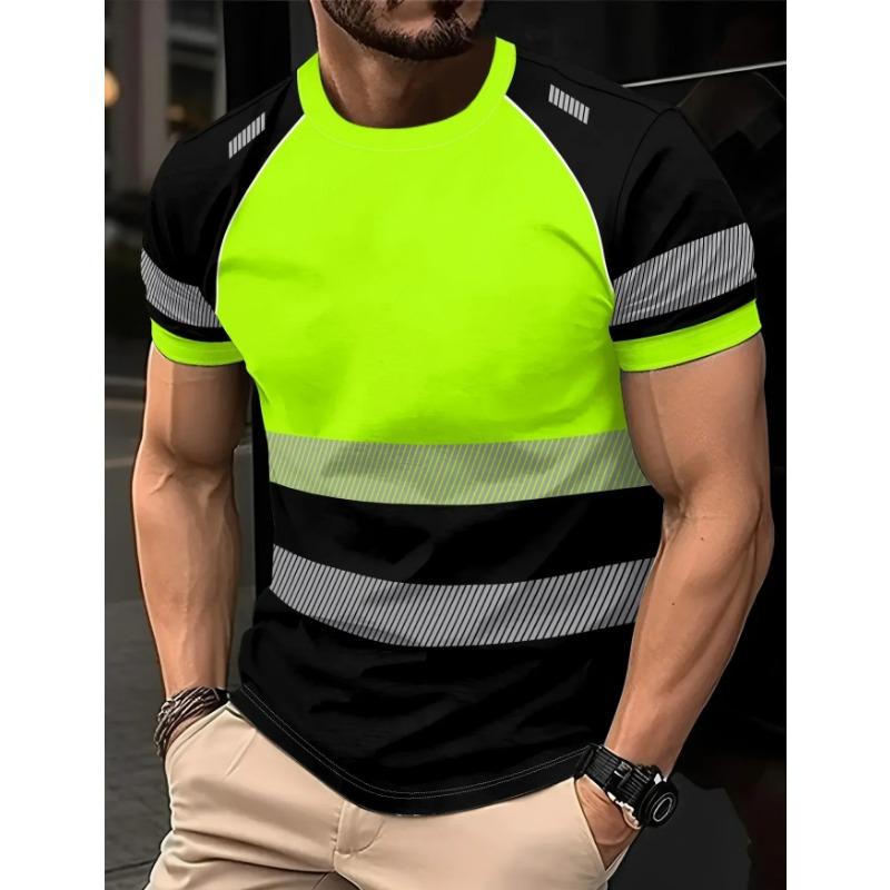 high visibility safety men s and women s work clothes Harajuku reflective T-shirt quick drying neutral clothing S