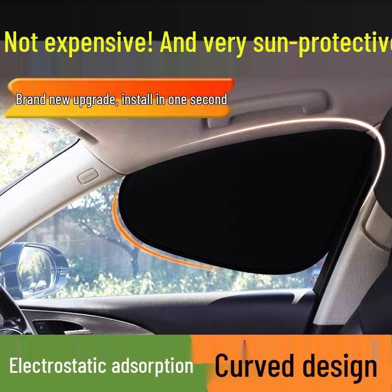 Electrostatic Car Sunshade Mesh Curtain - One Piece Delivery