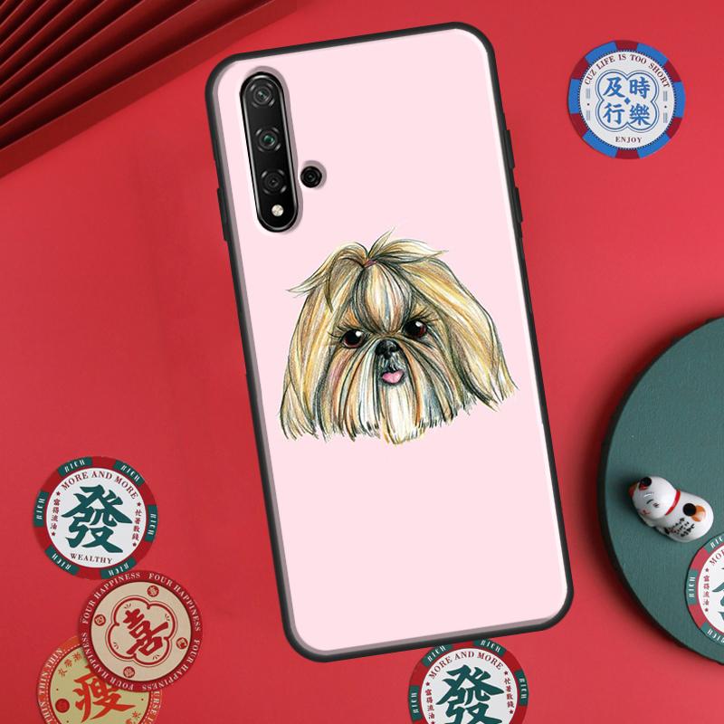 Cartoon Shih Tzu Dog For Huawei P20 P30 P40 Lite P60 Pro Nova 12i 11i 8i 12s 9 10 SE Y90 Y60 Y70 Y72 Y61 Y91 Case