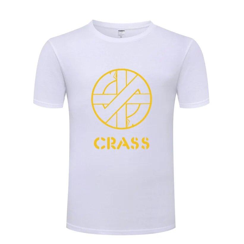 Music Rock Crass Printed T Shirts Unisex Hip Hop Short Sleeve O Neck Cotton Unisex T-Shirt Cool Funny Streetwear Top Tee Summer Style