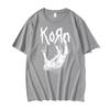 Amerikanischer Sänger Rockband Korn Print Grafik T-Shirt Sommer Kurzarm T-Shirts Tops Streetwear Lässiges T-Shirt Leichte Atmungsaktive Kleidung