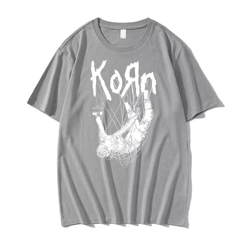 Amerikanischer Sänger Rockband Korn Print Grafik T-Shirt Sommer Kurzarm T-Shirts Tops Streetwear Lässiges T-Shirt Leichte Atmungsaktive Kleidung