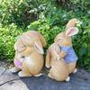 Cute Creative Garden Rabbit Decoration Living Room Decoration Resin Crafts Garden Decoration Home Accessories