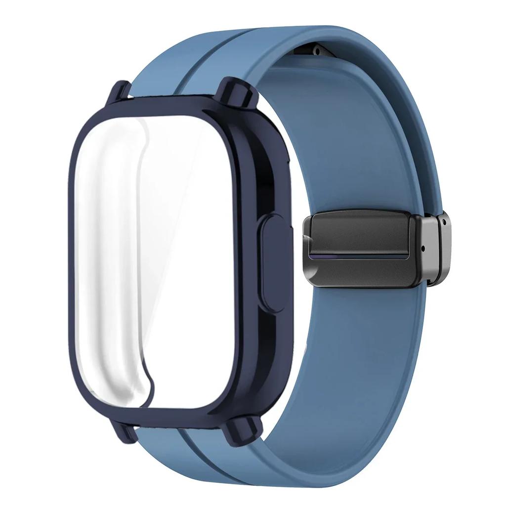 Magnetisches Silikonarmband + Hülle für Xiaomi Redmi Watch 5 Active Lite Smartwatch Armband und Hülle für Redmi Watch 5 Active Lite