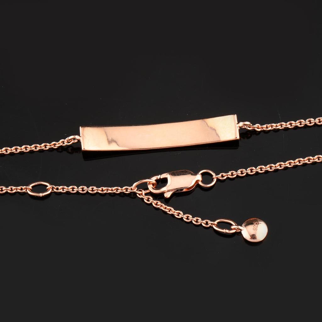 White Diamond Bracelet 925 Sterling Silver Rose Gold Jewelry Gift for Her