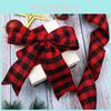 Elegant Red And Black Checkered Ribbon 5 Yards For Christmas Bow And Decorations