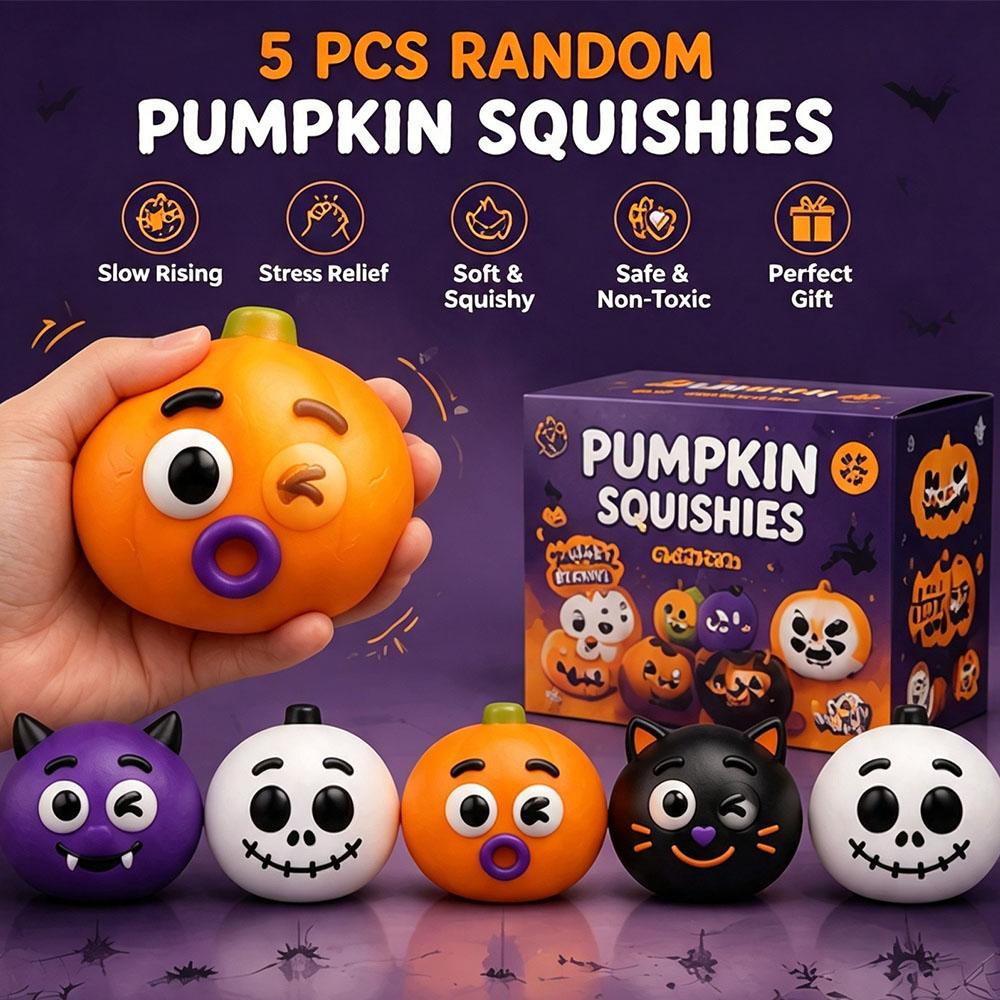 Fun Novelty Prank Gag Gift Jumbo Halloween Pumpkin Skeleton Squishy Slow Rising Spooky Demon Tactile Squeeze Gadget Party Favor