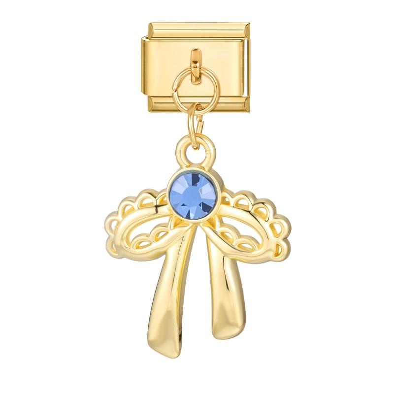 Zircon Eyes Star Heart Starfish Moon Gold Color Pendant Italian Charm Links Fit 9mm Bracelet Stainless Steel DIY Jewelry Gifts