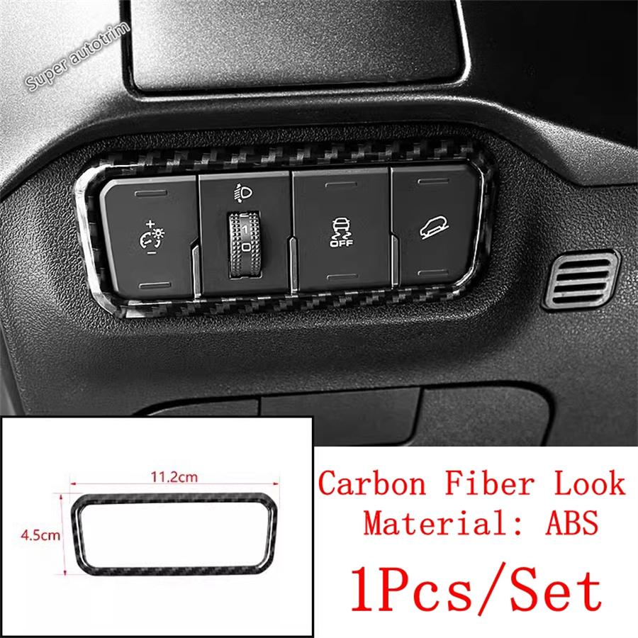 Car Head Light Lamp Switch Control Panel Frame Stickers Cover Trim Matte Accessories For Great Wall GWM WEY TANK 300 - 2025