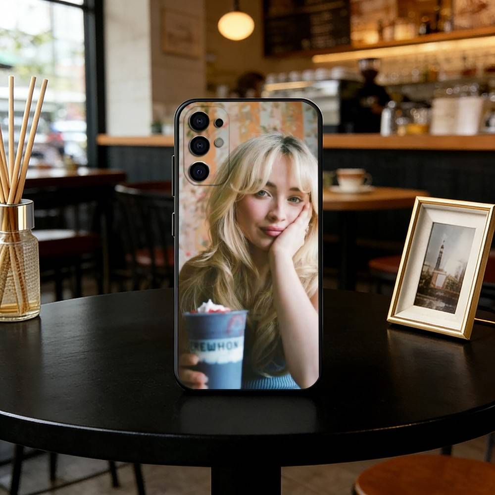 Pop singer Sabrina Carpenter Phone Case For Samsung S25,S24,S21,S22,S23,S30,Ultra,S20,Plus,Fe,Soft Silicone Black Cover