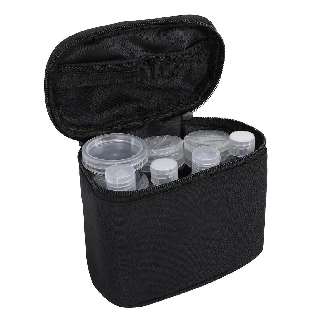 Outdoor Spice Bottle Set Transparent Portable PET Seasoning Jar Kit with Bag for Camping Picnic BBQ