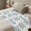 Maternity Flannel Throw Blanket - Anti-Pill, Soft Cartoon Elephant, Warm All-Season Home Nap, Festive for Christmas & Halloween