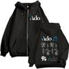 Ado Blue Rose World Tour 2025 Hibana Merch Sudaderas con Cremallera Ropa para Hombre y Mujer Moda Sudaderas con Cremallera Chaquetas con Capucha Casuales