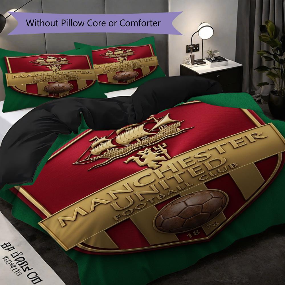 Manchester Legacy Bedding (1 * duvet cover + 2 * pillowcase, without core) 2D Flat Christmas birthday gift Duvet cover and pillowcase Bedding set
