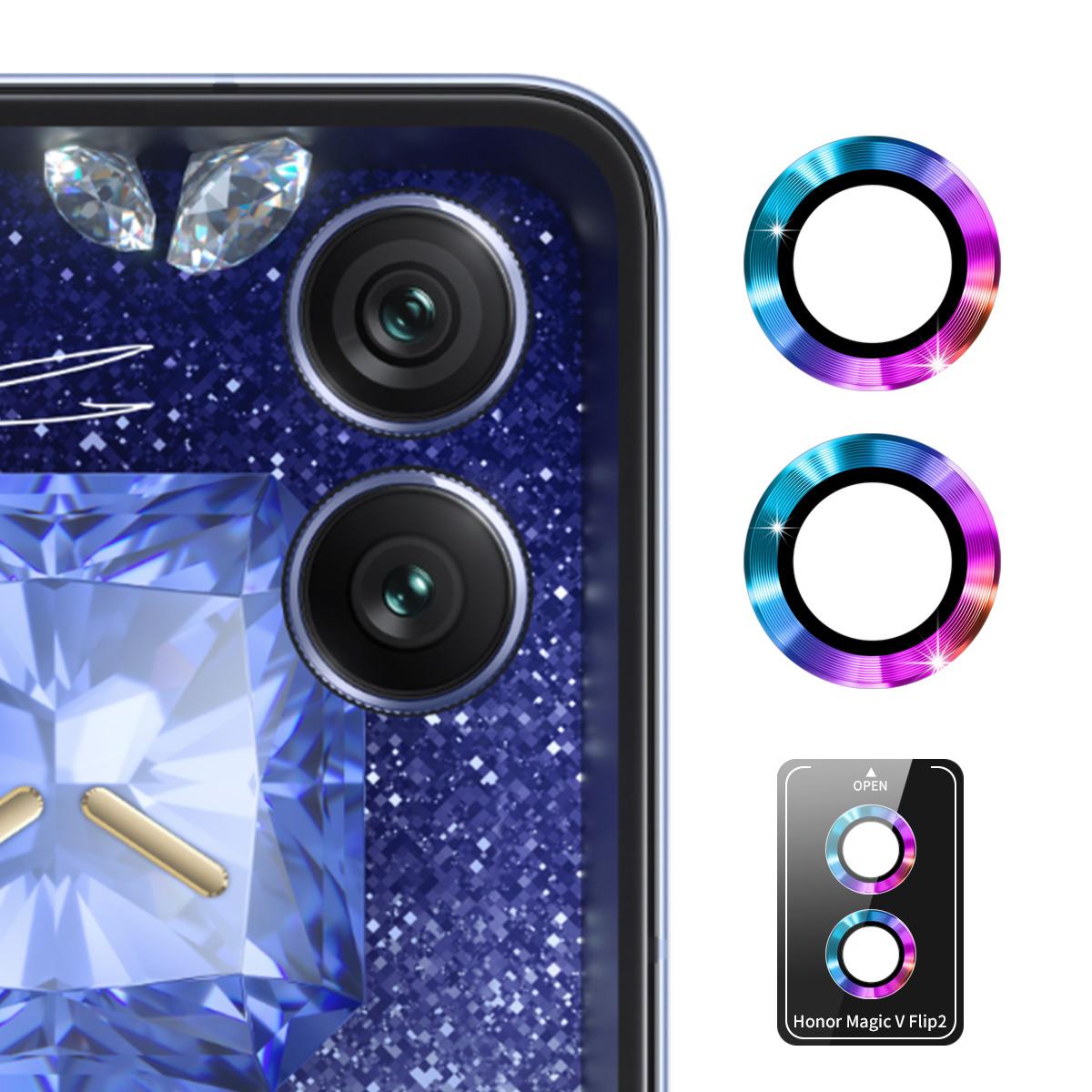 

For Honor Magic V Flip 2 Camera Lens Protector ENKAY Hat-Prince Metal Ring Lens Film