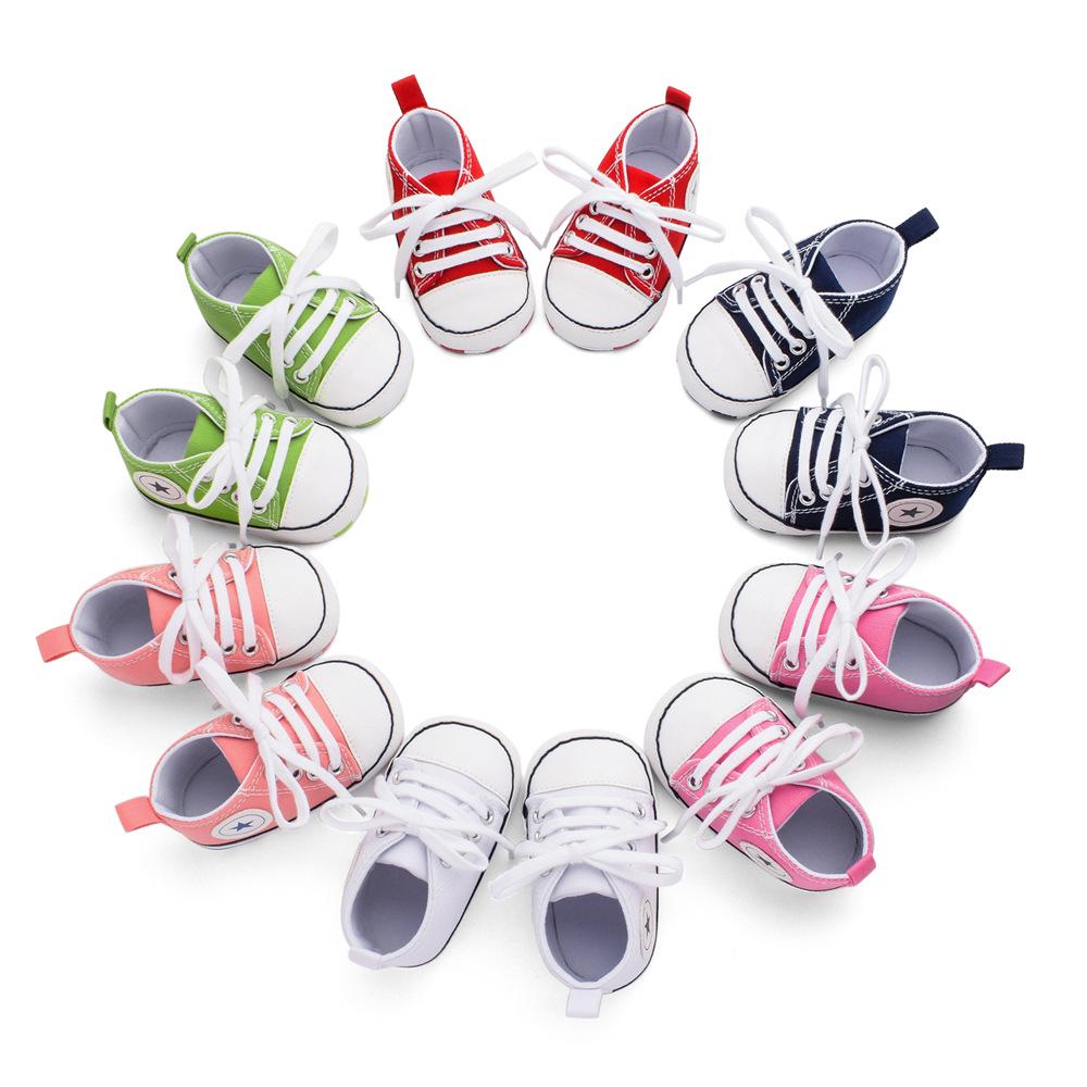 Baby Canvas Lace-up Shoes - Spring/Autumn Style, Solid Color, Versatile Toddler Footwear (D603)