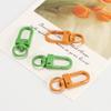 100pcs Colorful Carabiner Clasp Key Chain Lobster Clasps Rotating Keychain Hooks